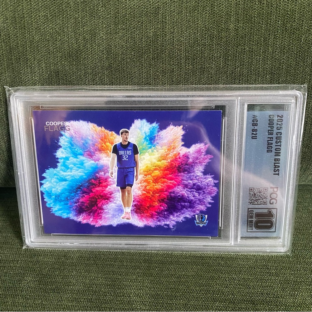 Custom Cooper Flag Blue Color Blast graded PCG gem mint 10! Mavericks